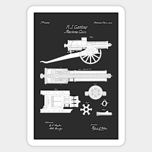 Gatling Gun Patent - 1862 Machine gun - PBpng Magnet